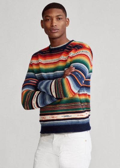 Polo Ralph Lauren Serape Cotton-Blend Striktrøje Herre Danmark (QEJZU0537)